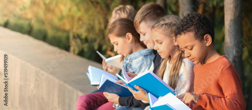 Cute little children readin...