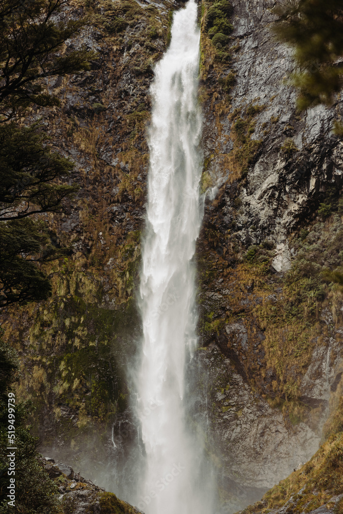 Devils Punchbowl Waterfall, South Island, New zealand. Devils Punchbowl Waterfall, South Island, New zealand.