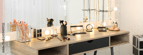 Workplace of makeup artist ...
