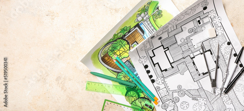 Landscape designer's plans ...