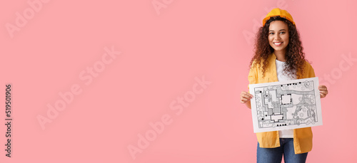 African-American female lan...
