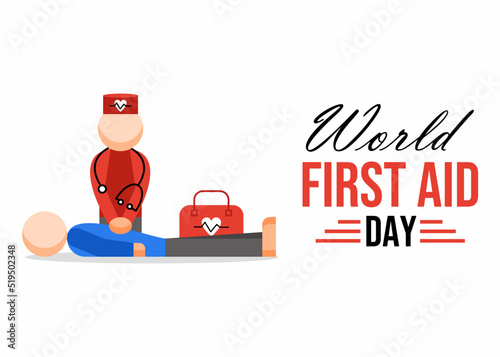World first aid day illustration