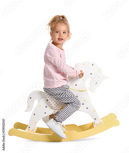 Adorable little girl with r...