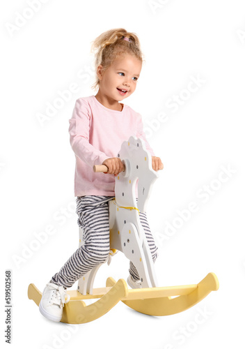 Adorable little girl with r...