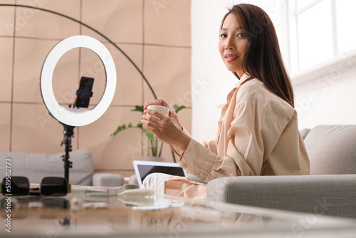 Female Asian beauty blogger...