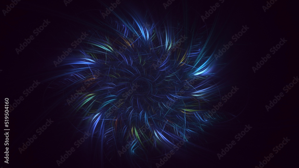 3D rendering abstract multicolor technology fractal light background 3D rendering abstract multicolor technology fractal light background