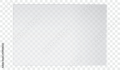 The vector png texture of rectangle glass plate, mirror, window isolated on transparent background