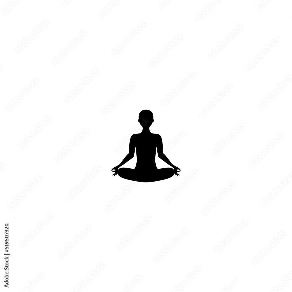 meditation yoga icon vector illustration