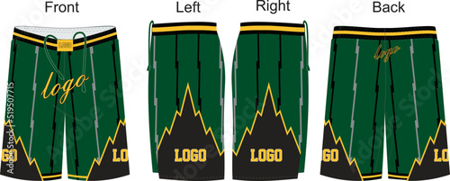 Basketball Shorts Mock ups for Clubs Vectors 