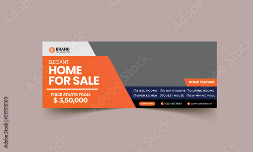 Real estate timeline cover banner template design, Set of modern abstract flat corporate real estate construction cover, banner, social media post, timeline cover, web banner, template design