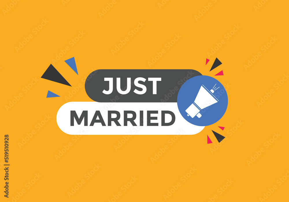 Just married Colorful label sign template. Just married symbol web banner
Just married Colorful label sign template. Just married symbol web banner