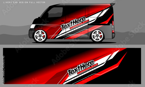 van livery graphic vector. abstract grunge background design for vehicle vinyl wrap and car branding