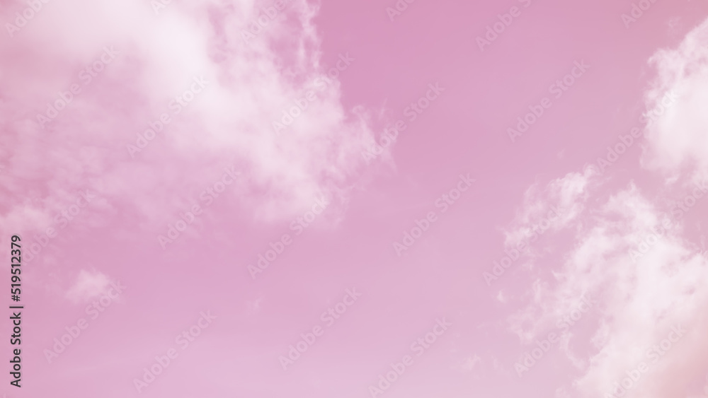 Pink sun and Cloud Sky Pastel Background. wallpaper Rainbow colored. card or poster sweet gradient backdrop free space for add text or products presentation. Travel Tropical Summer Holidays concept.