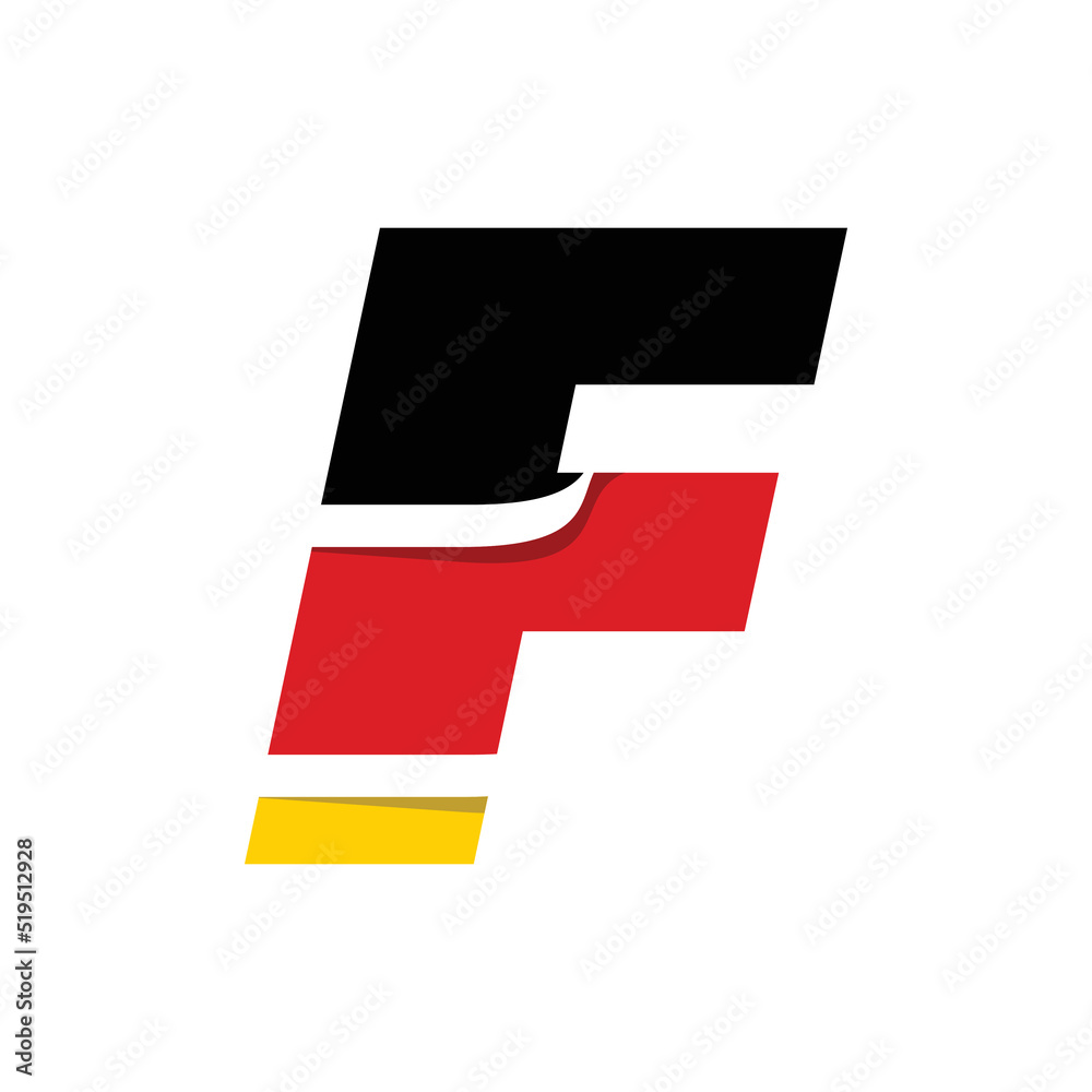 German Alphabet Flag F German Alphabet Flag F