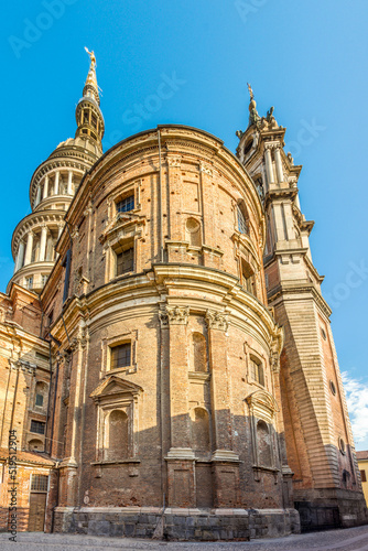 View at the Apse of Basilica of Saint Gaudenzio in the streets of Novara - Italy