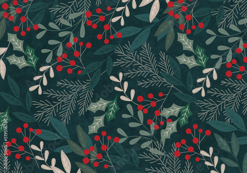 クリスマスのベクターイラストフレーム背景(greeting,invitation,card,postcard,xmas,X'mas)