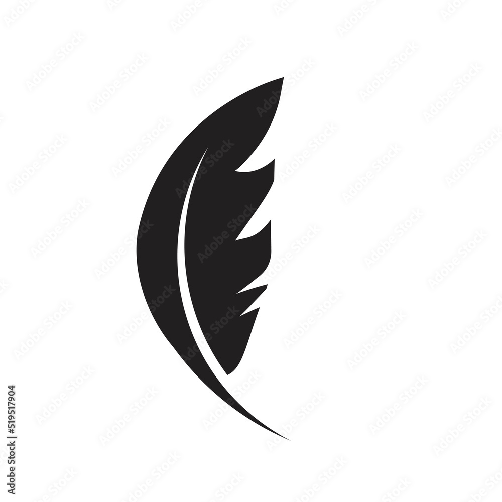 Obraz premium Feather Logo Vector Template Symbol Design
