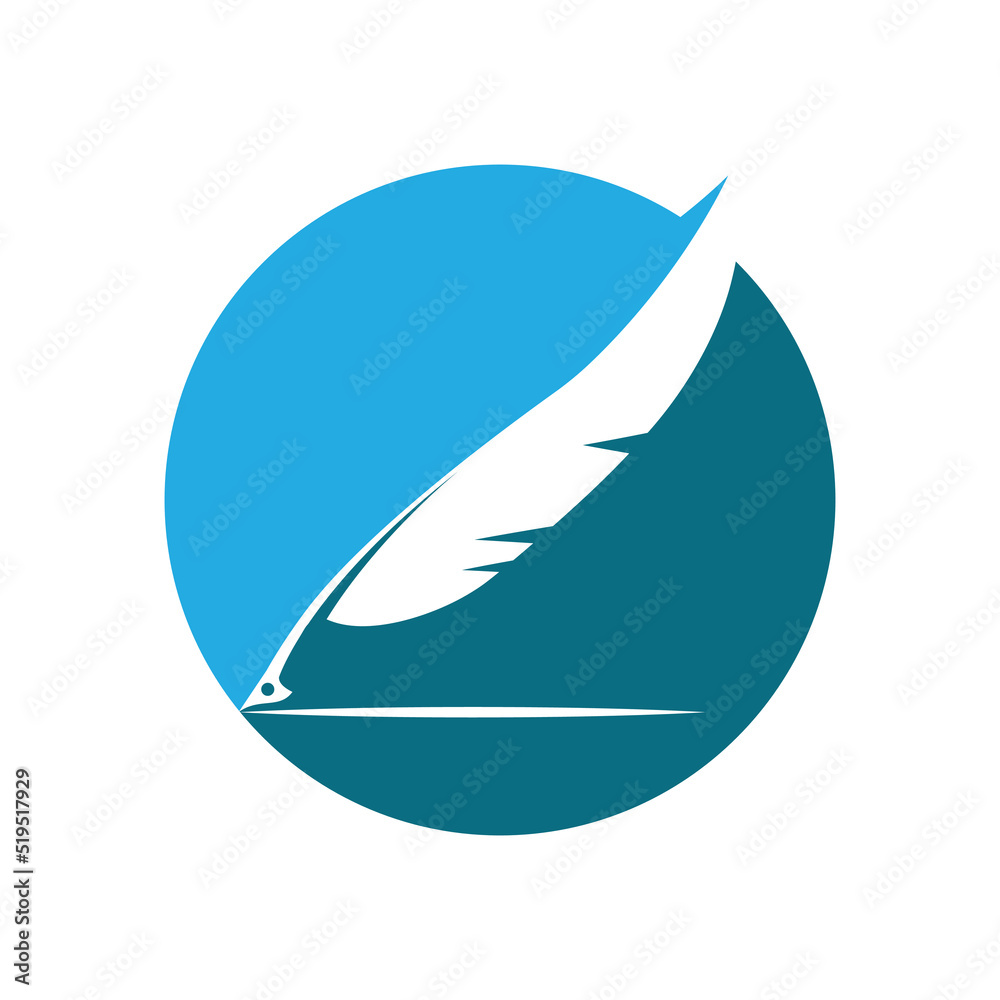 Feather Logo Vector Template Symbol Design Feather Logo Vector Template Symbol Design