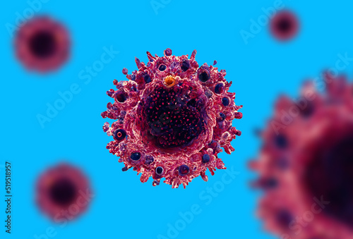 Coronavirus sars-cov-2 omicron Centaurus ba.4 ba.5 3d rendering photo
