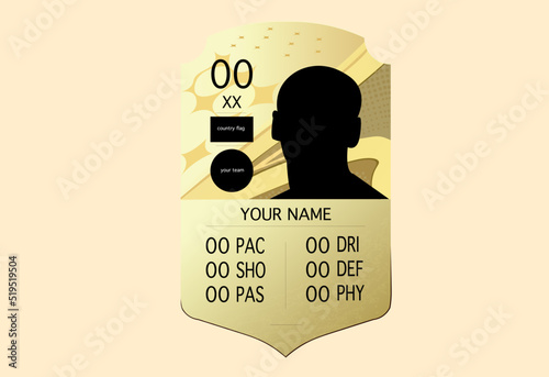 Fifa football rare gold player card ready to edit