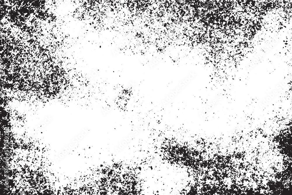 Fototapeta premium Vector abstract grunge texture black and white background.
