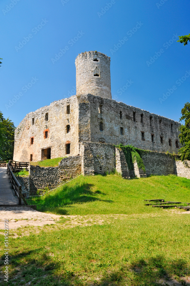 Lipowiec Castle, ruins of the Krakow Bishops castle near Babice, Lesser Poland Voivodeship.