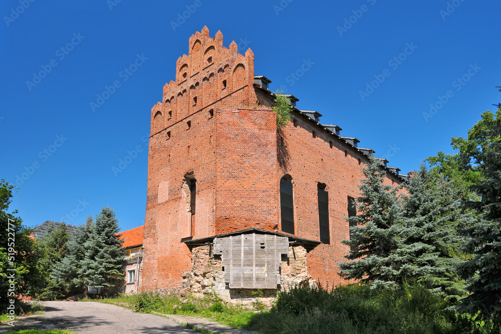Castle of the Teutonic Knights in Barciany village,  Warmian-Masurian Voivodeship, Poland.