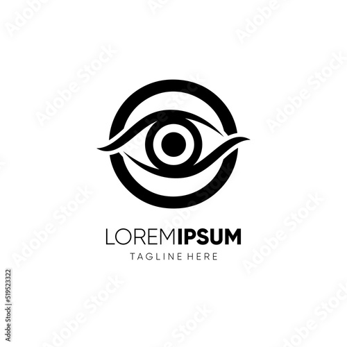 Letter O Initial Eye Logo Design Icon Vector Graphic Emblem Illustration 