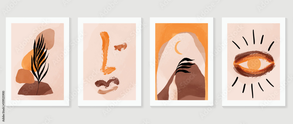 Set of abstract wall art vector background. Wall decor design with blue color, organic shapes, circle. Abstract watercolor painting for wall decoration, interior, prints, cover, and postcard. Set of abstract wall art vector background. Wall decor design with blue color, organic shapes, circle. Abstract watercolor painting for wall decoration, interior, prints, cover, and postcard.