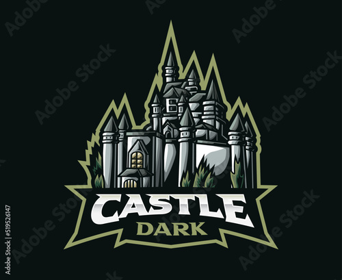 Castle mascot logo design