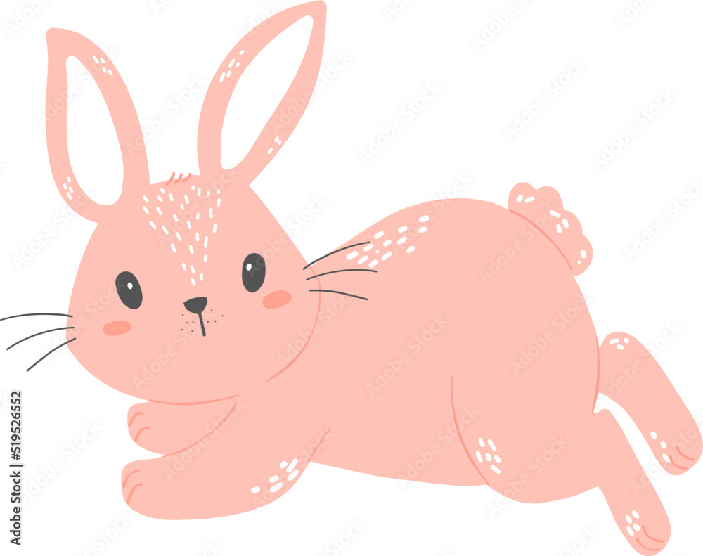 cute rabbit pink flat design cartoon animal cute rabbit pink flat design cartoon animal