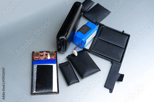 Swollen Power Bank battery, Notebook battery, Robot vacuum battery. Expired or low quality Battery