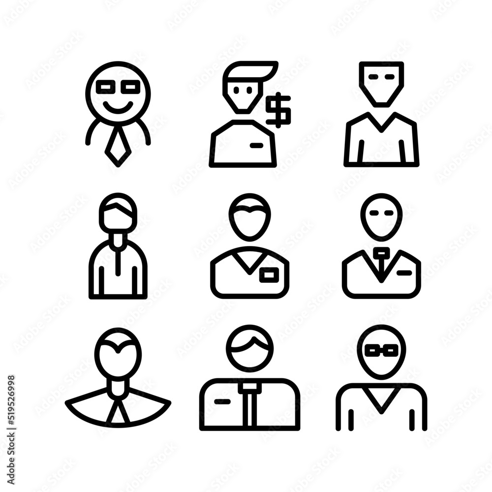 businessman icon or logo isolated sign symbol vector illustration - high quality black style vector icons
