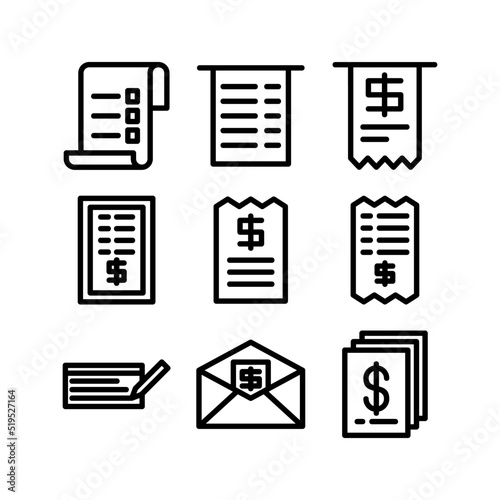 invoice icon or logo isolated sign symbol vector illustration - high quality black style vector icons 