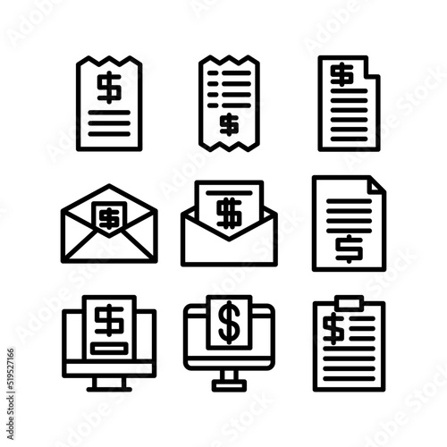 invoice icon or logo isolated sign symbol vector illustration - high quality black style vector icons 