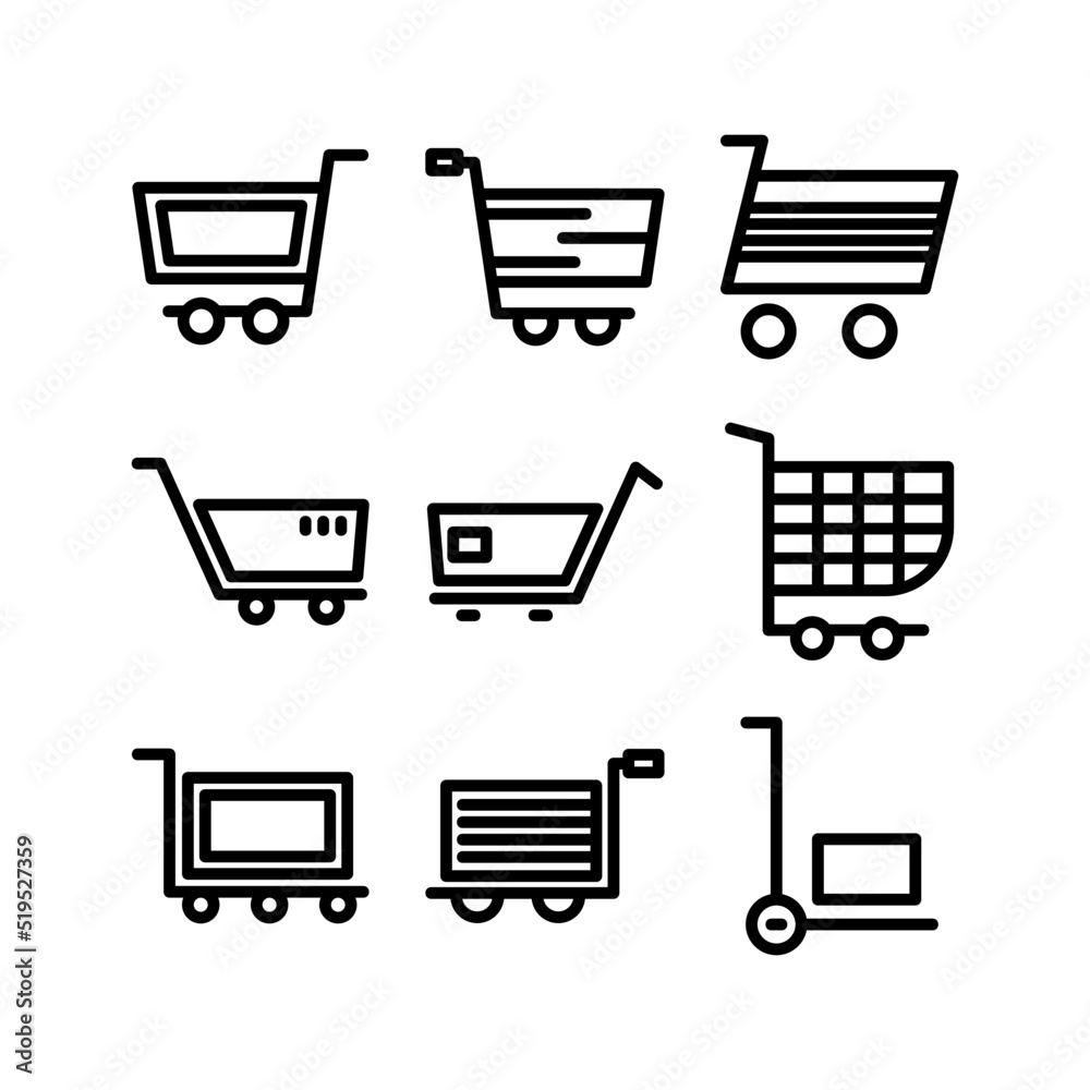 shopping cart icon or logo isolated sign symbol vector illustration - high quality black style vector icons
