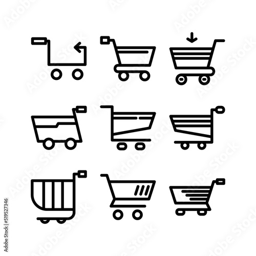 shopping cart icon or logo isolated sign symbol vector illustration - high quality black style vector icons 