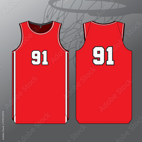 basketball jersey template isolated vector apparel