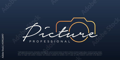 picture photographic logo design vector template