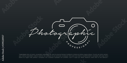 photographic logo design vector template