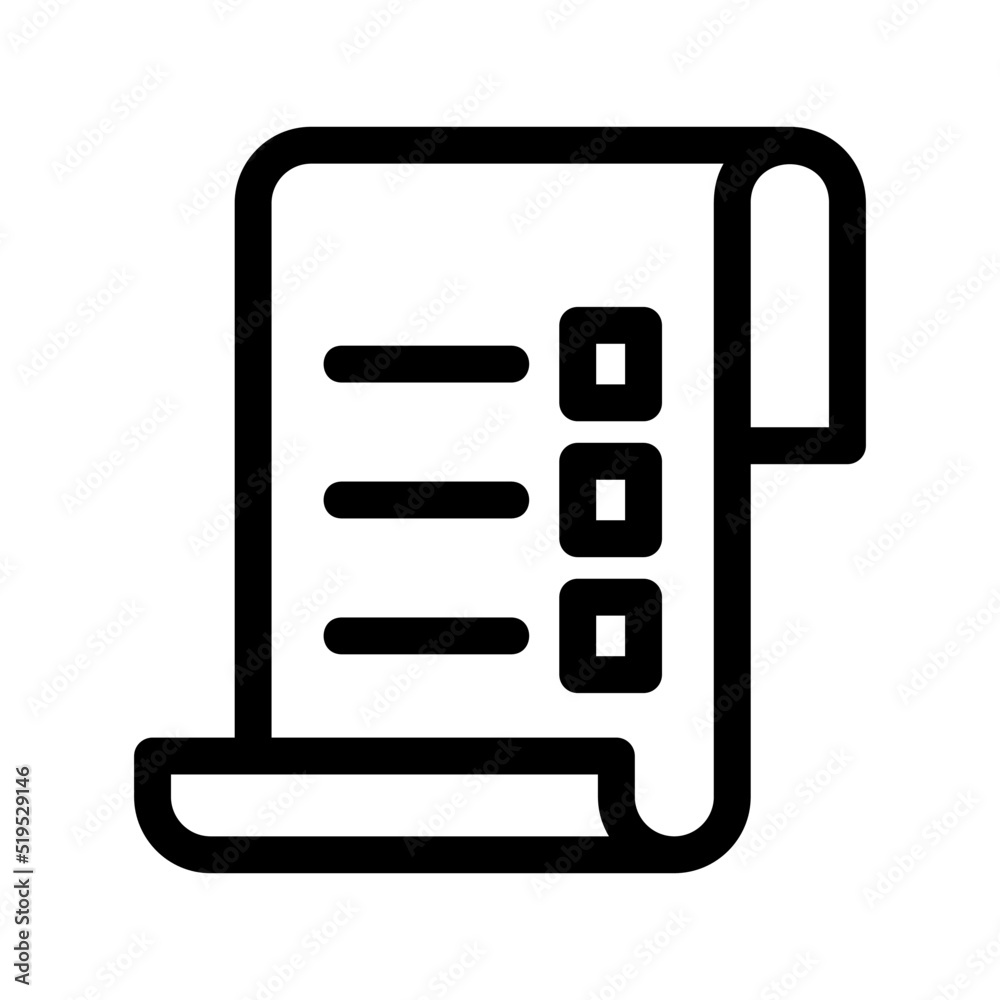 invoice icon or logo isolated sign symbol vector illustration - high quality black style vector icons
