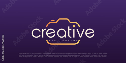 Creative Photography Typography Signature Logo Design Vector