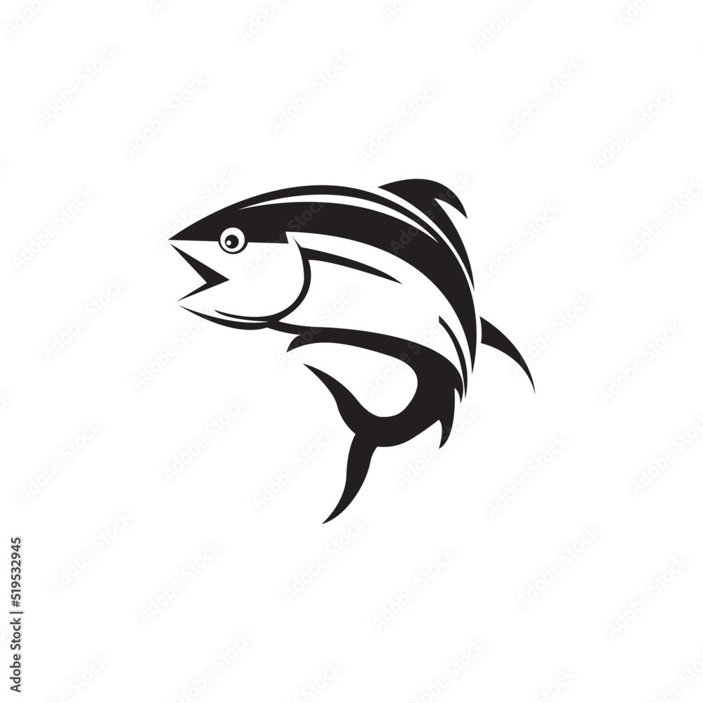 Fototapeta premium tuna fish icon logo vector design