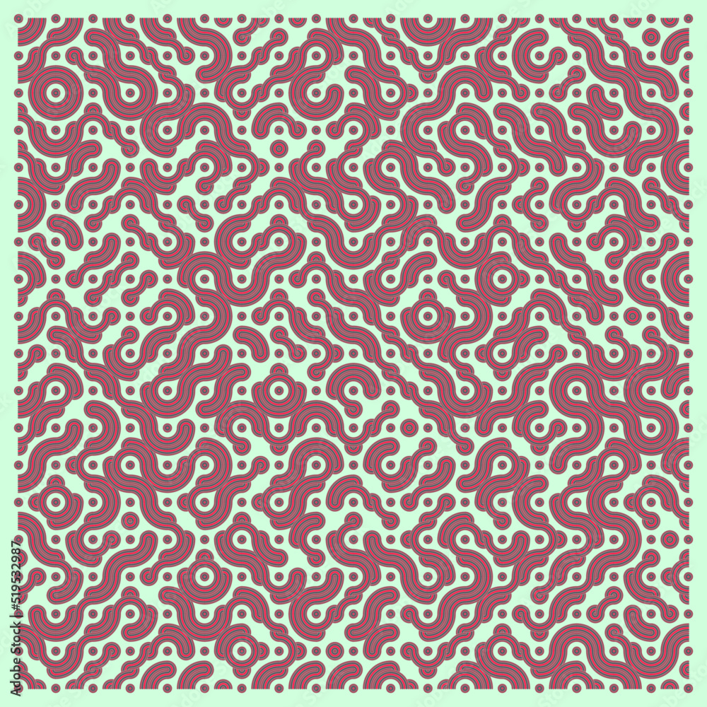 Color truchet tiling connections illustration Color truchet tiling connections illustration