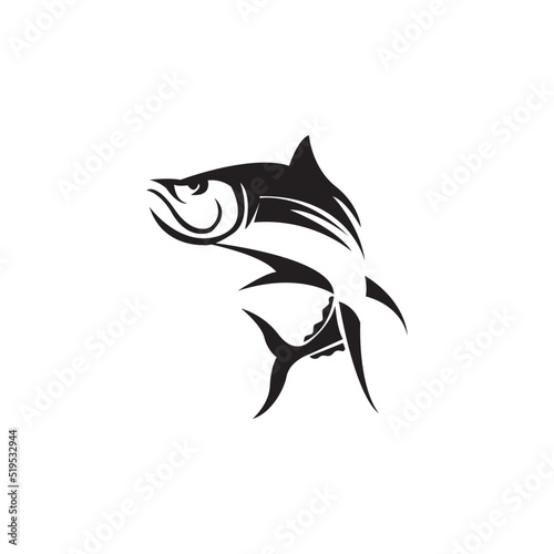 tuna fish icon logo vector design