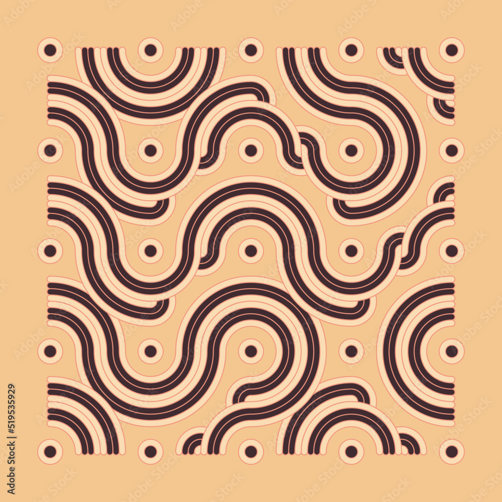 Fototapeta premium Color truchet tiling connections illustration