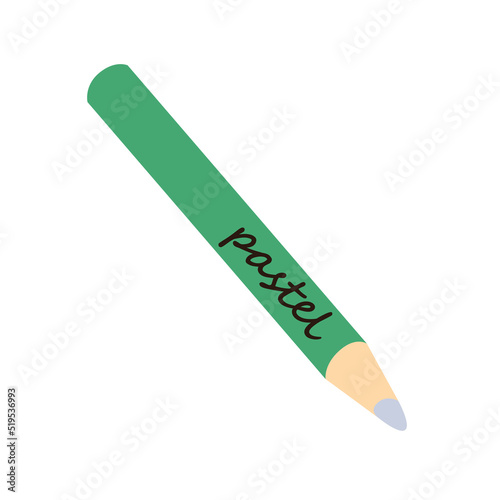 Dry pastel coloured pencil. Pigment stick. Colored tool for drawing, painting...