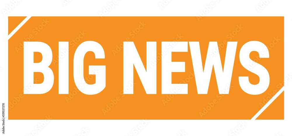 BIG NEWS text written on orange stamp sign. BIG NEWS text written on orange stamp sign.