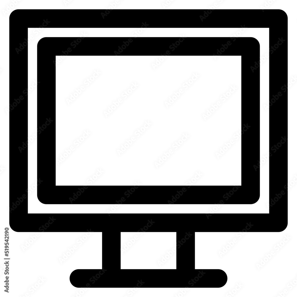 computer monitor with screen vector icon for website, apps and any other project - stock vector computer monitor with screen vector icon for website, apps and any other project - stock vector