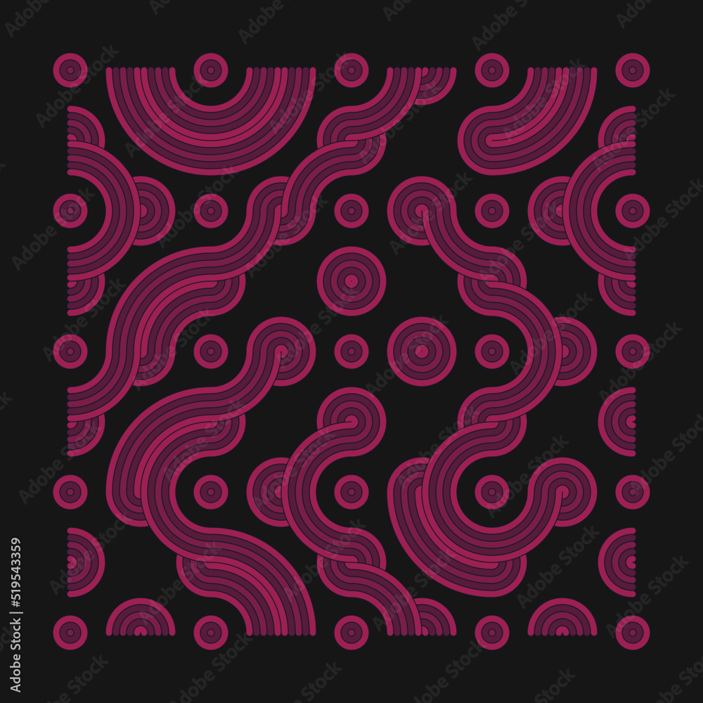 Color truchet tiling connections illustration Color truchet tiling connections illustration